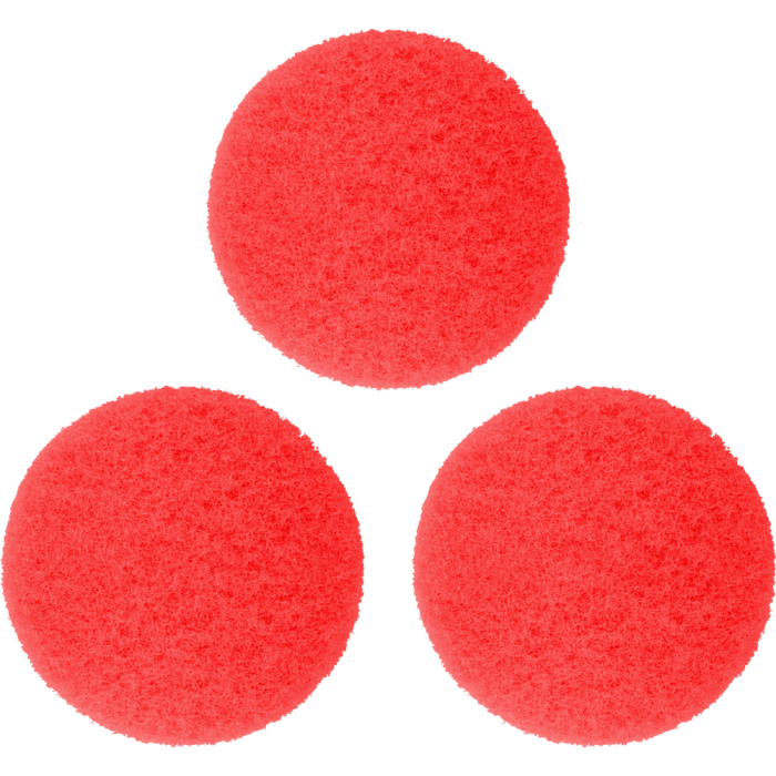red scrub pads